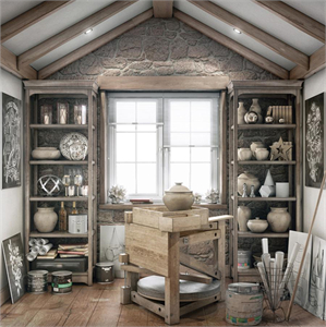 Potter's workshop  Creative studio.
